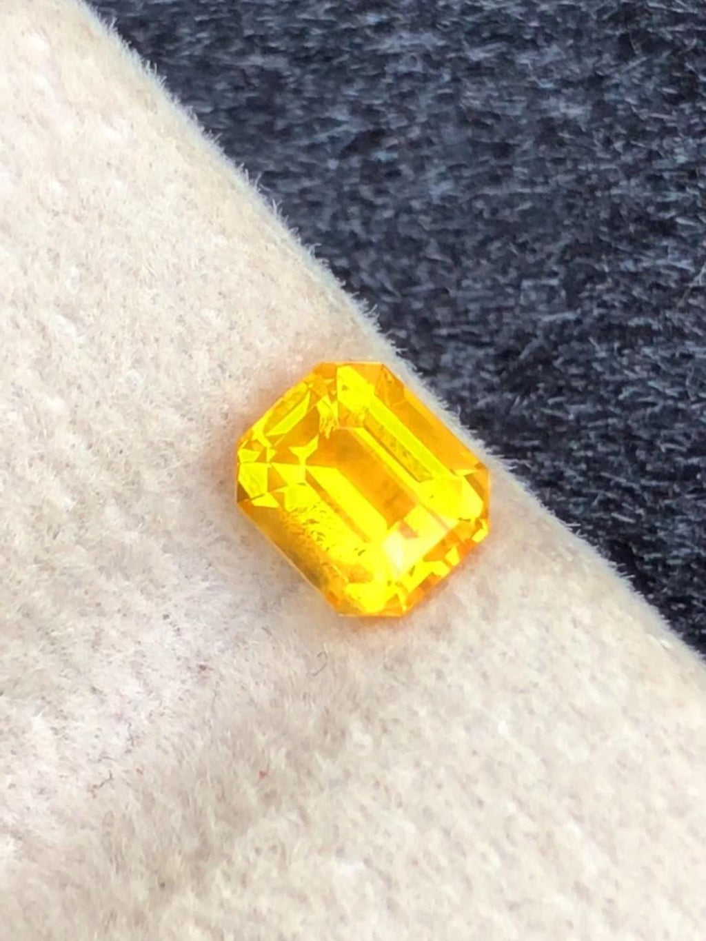 Yellow Sapphire 1.10 ct Emerald Cut – Vibrant Gem from Sri Lanka