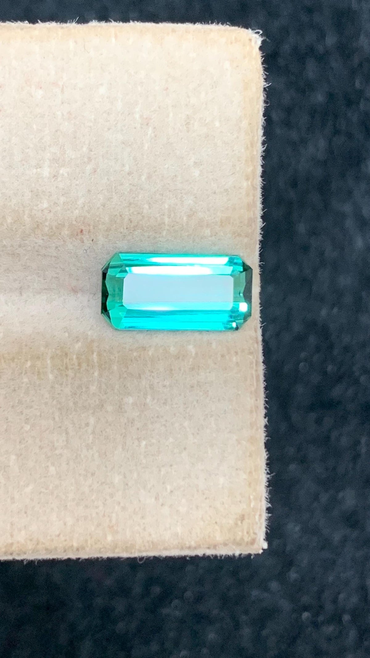 Lagoon Tourmaline Gemstone: 1.20 Carat Emerald Cut, Afghanistan Origin