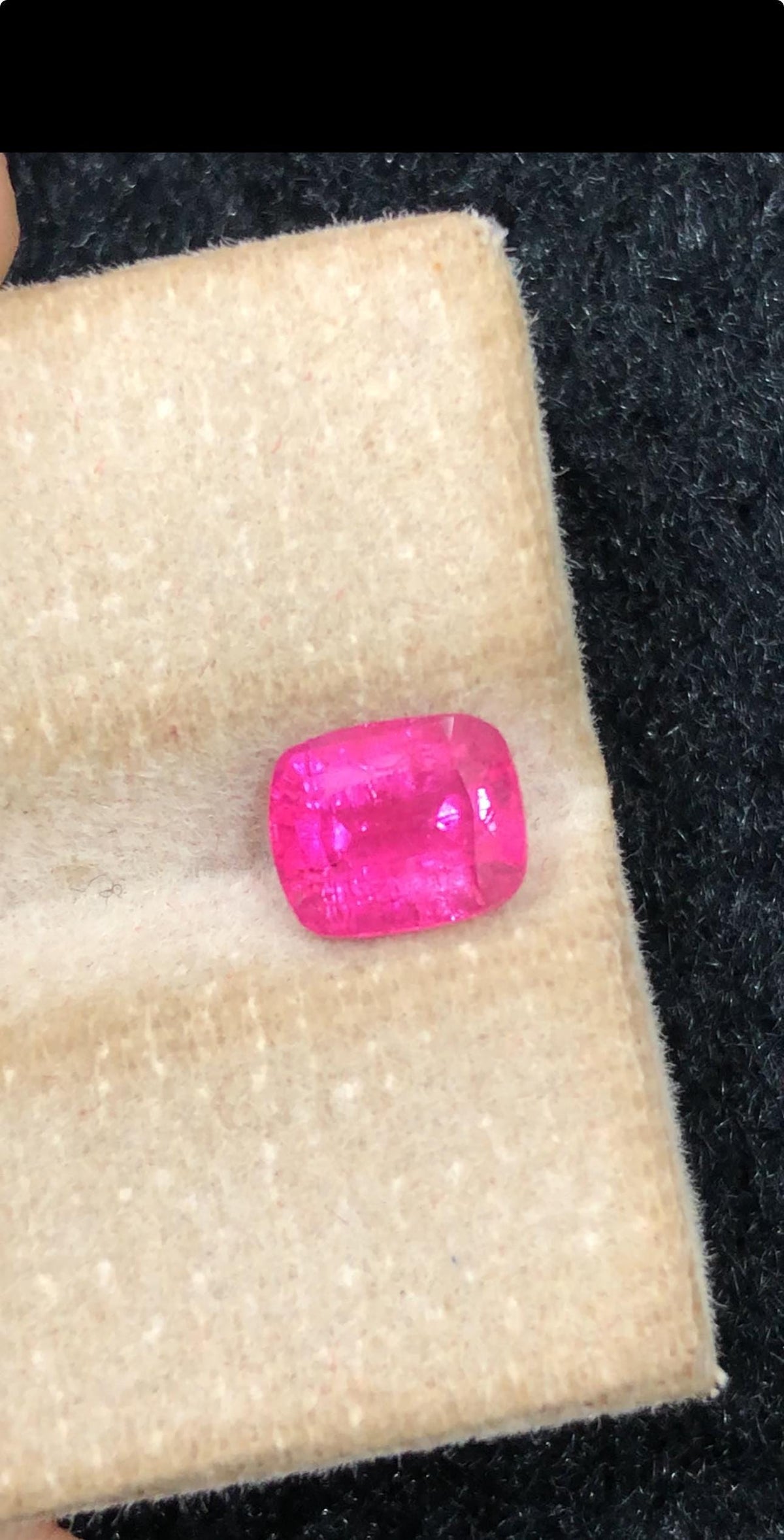 Pink Rubellite 1.10ct Cushion Cut from Afghanistan