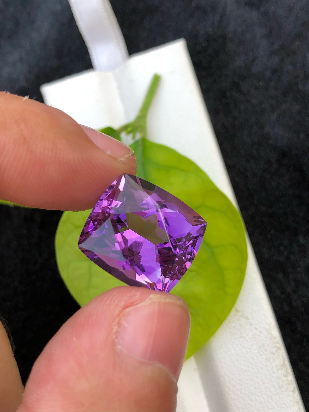 Fancy Cut Natural Amethyst Gemstone: Purple Ring Stone, 14.95 CT