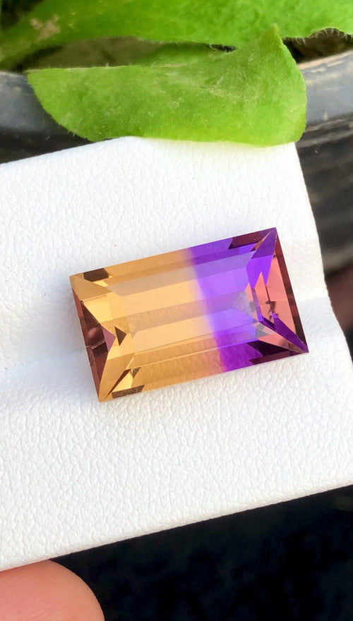 Ametrine 11ct Baguette Rectangular Cut From Brazil