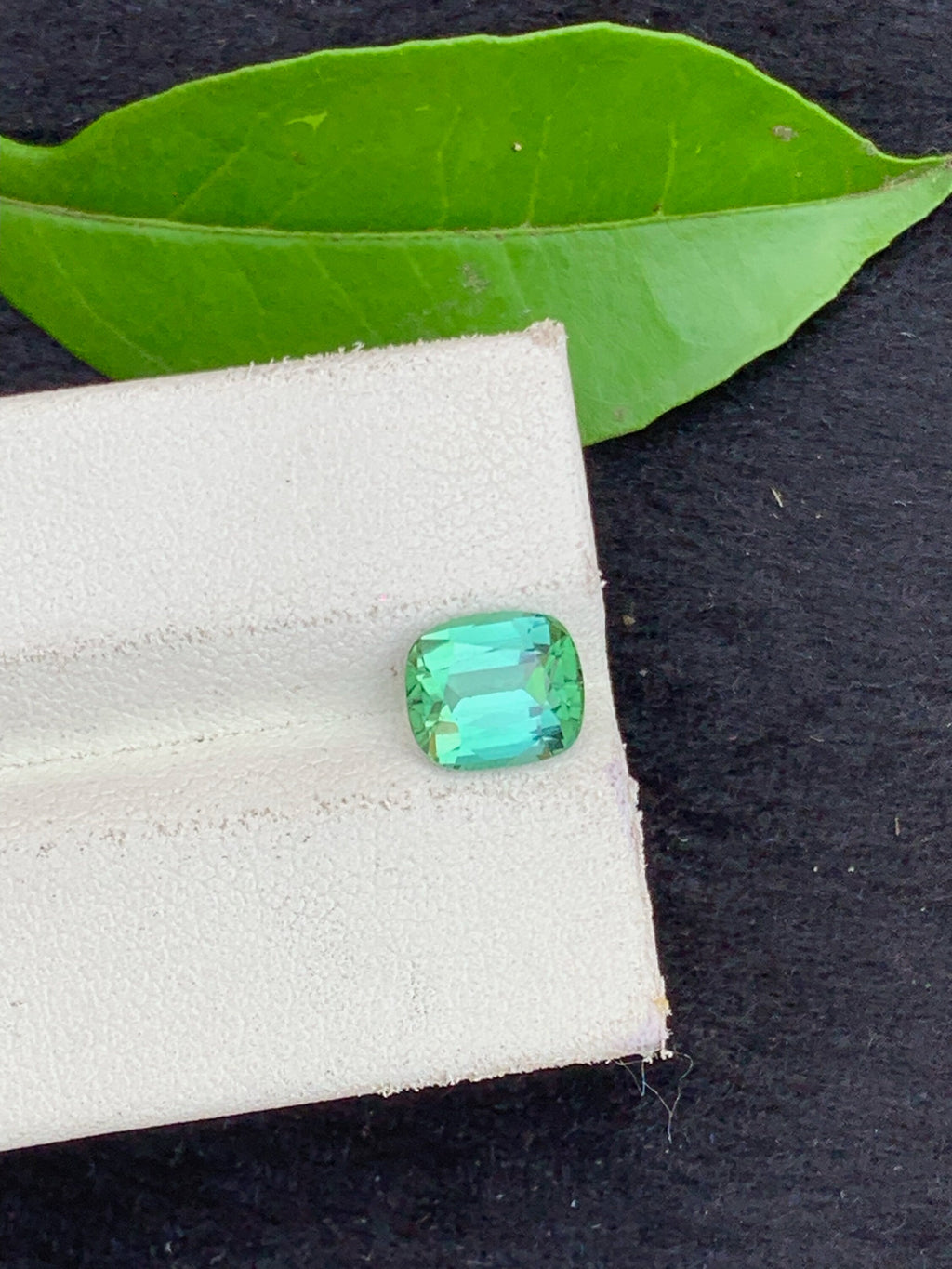 Cushion Cut Bluish Green Tourmaline Gemstone: 2.00 Carat, Afghanistan Origin