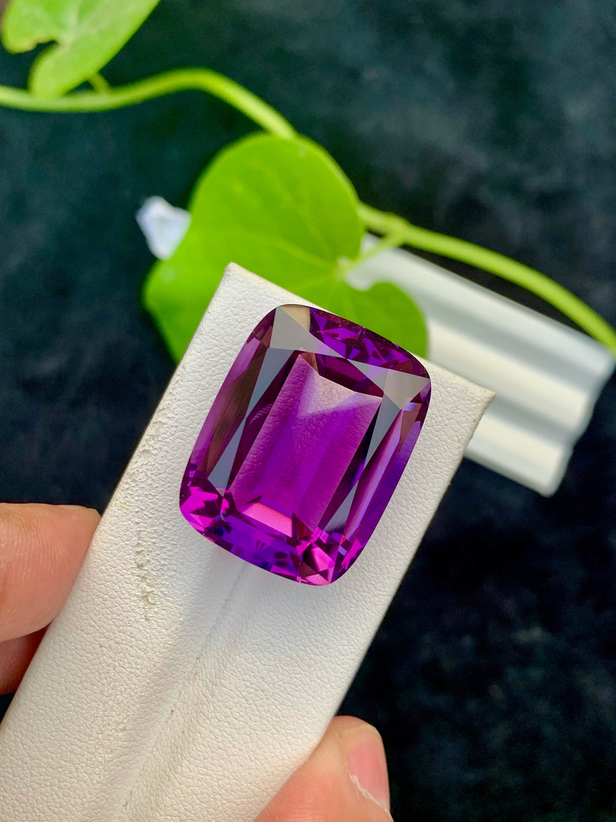 Cushion Cut Amethyst Gemstone: Deep Purple Loose Stone, 48.60 CT