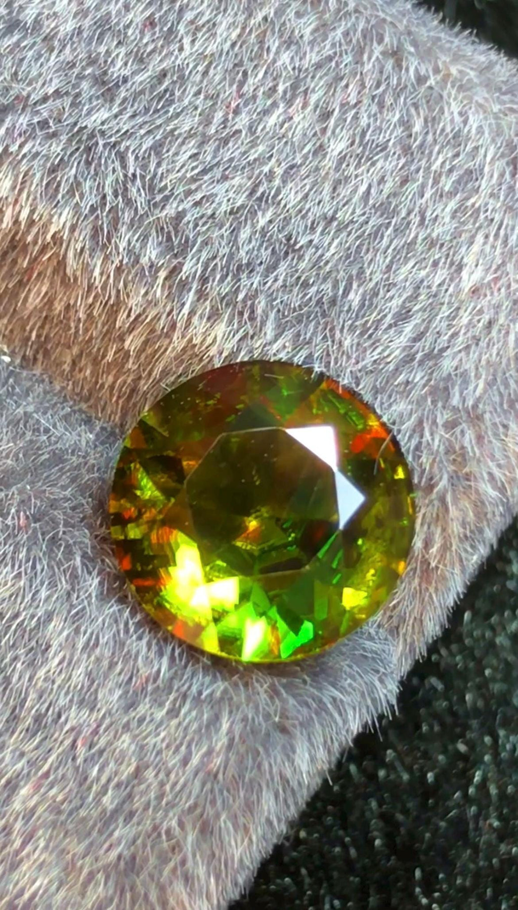 Green Sphene 3.00 ct Round Cut Green Gemstone from Skardu Pakistan