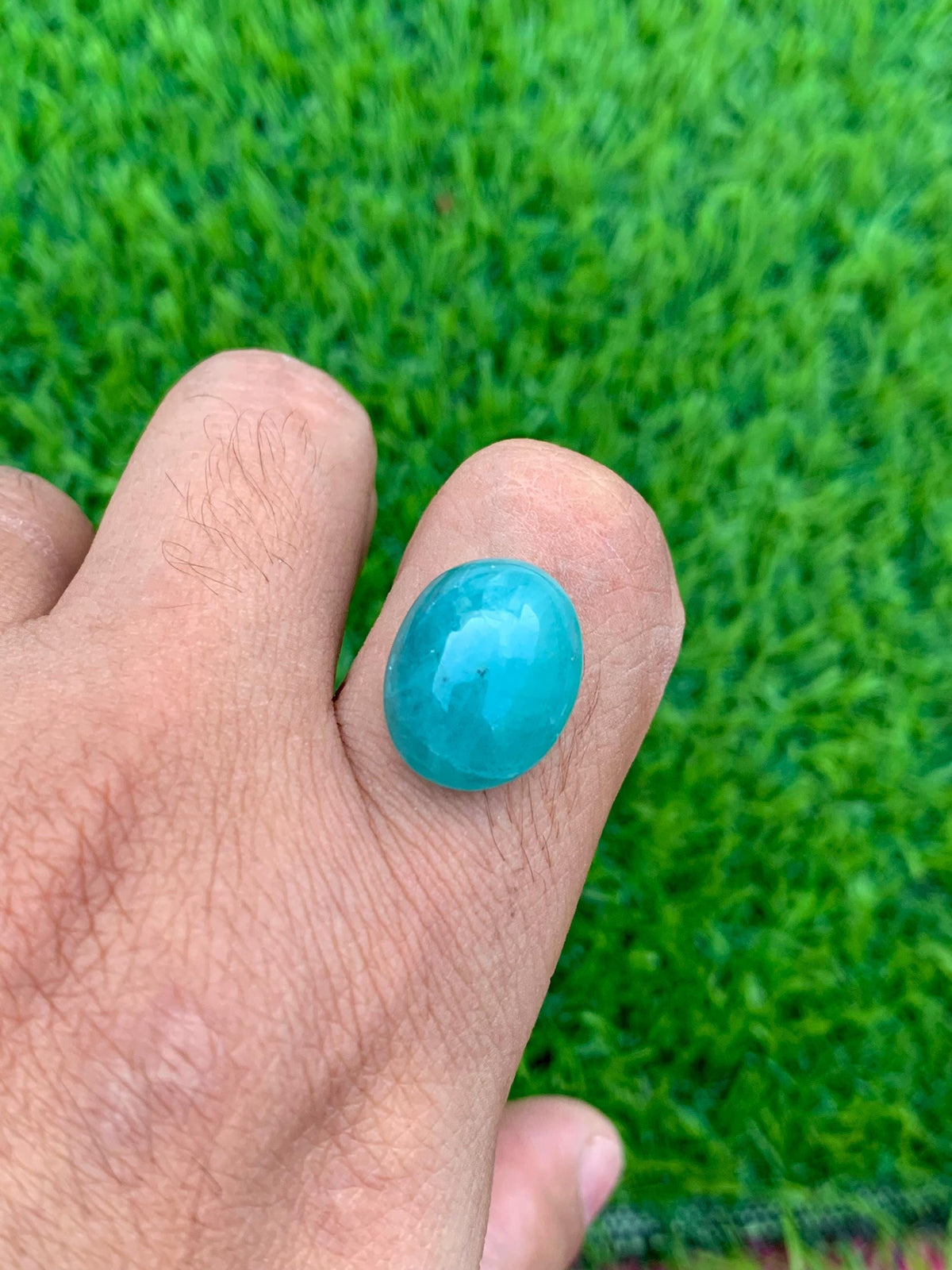 Grandidierite Cabochon: Rare Bluish-Green Gemstone, Madagascar Origin, 11.55 CT
