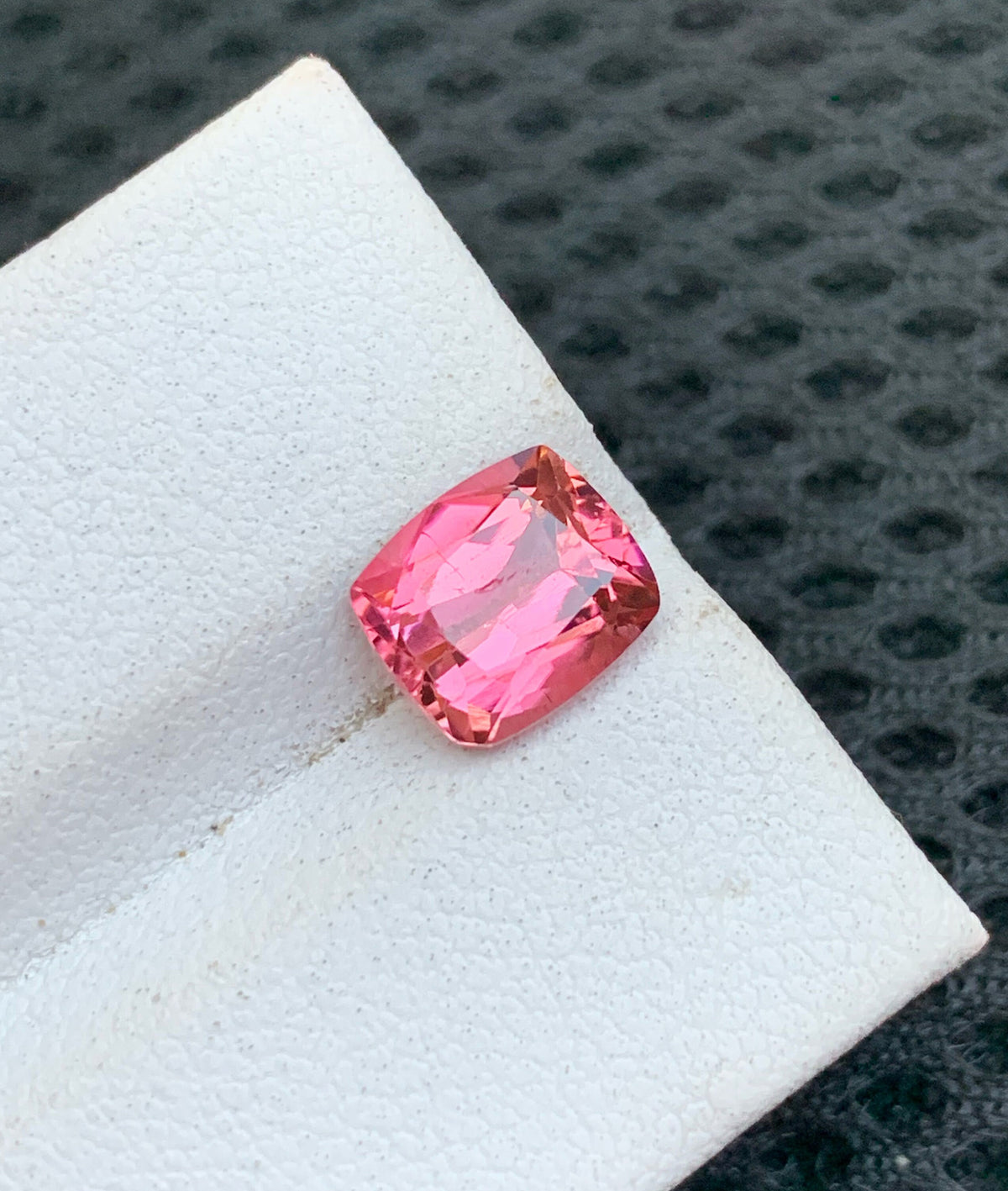 Natural Pink Tourmaline Gemstone: Cushion Cut, 2.20 Carat