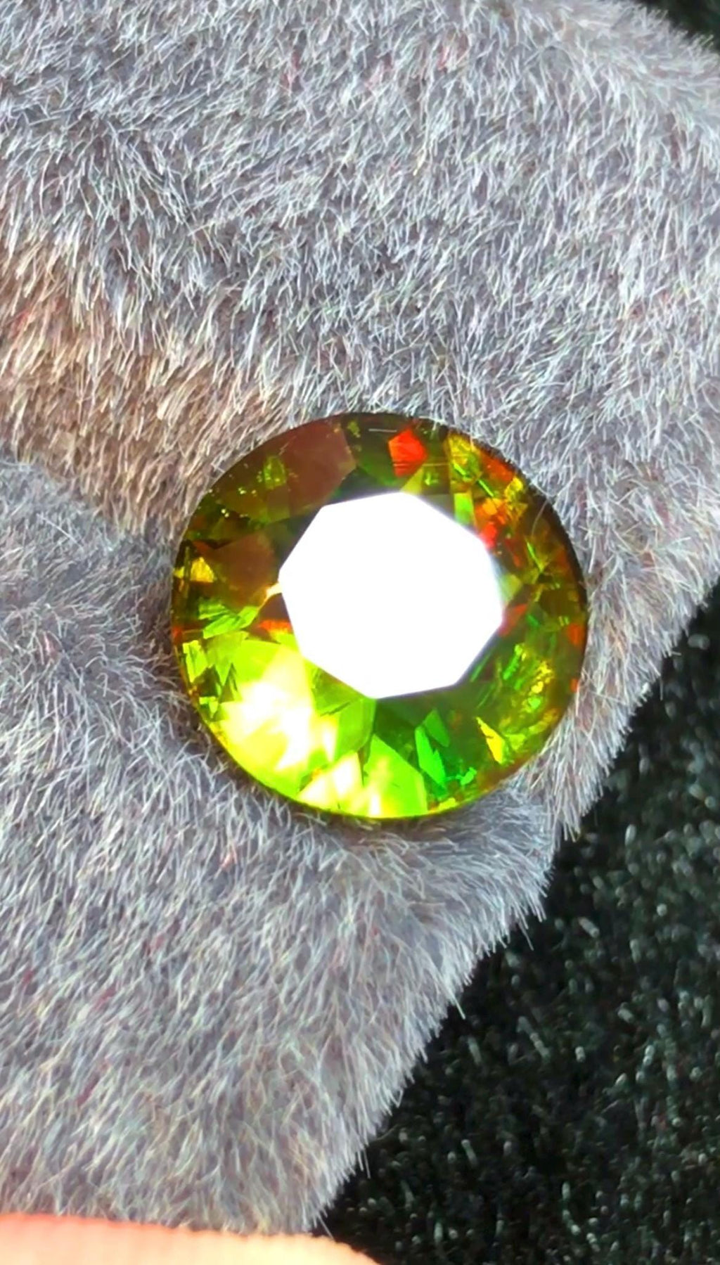 Green Sphene 3.00 ct Round Cut Green Gemstone from Skardu Pakistan
