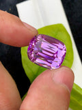 Natural Lavender Pink Kunzite Gemstone: Flawless Cushion Cut, 31.55 CT