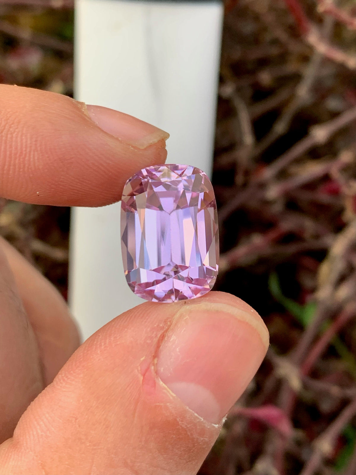Baby Pink Kunzite Gemstone: 18.80 CT Cushion Cut Spodumene