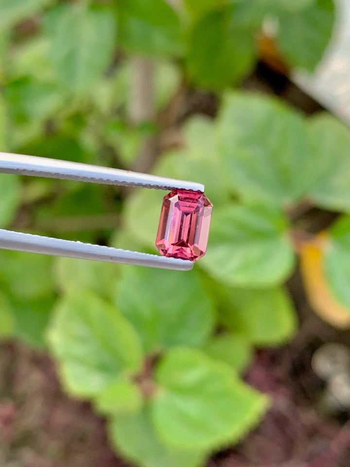 Pink Tourmaline Gemstone: 1.70 CT Emerald Cut, October Birthstone