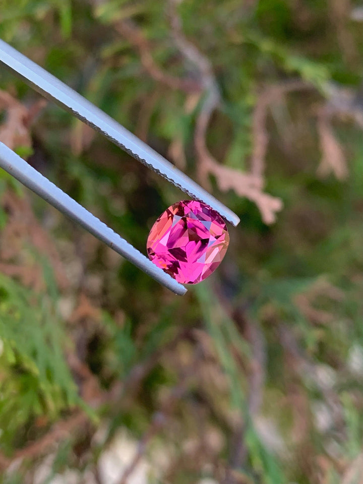 Pink Tourmaline Gemstone: 2.80 CT Faceted Cushion Cut, October Birthstone