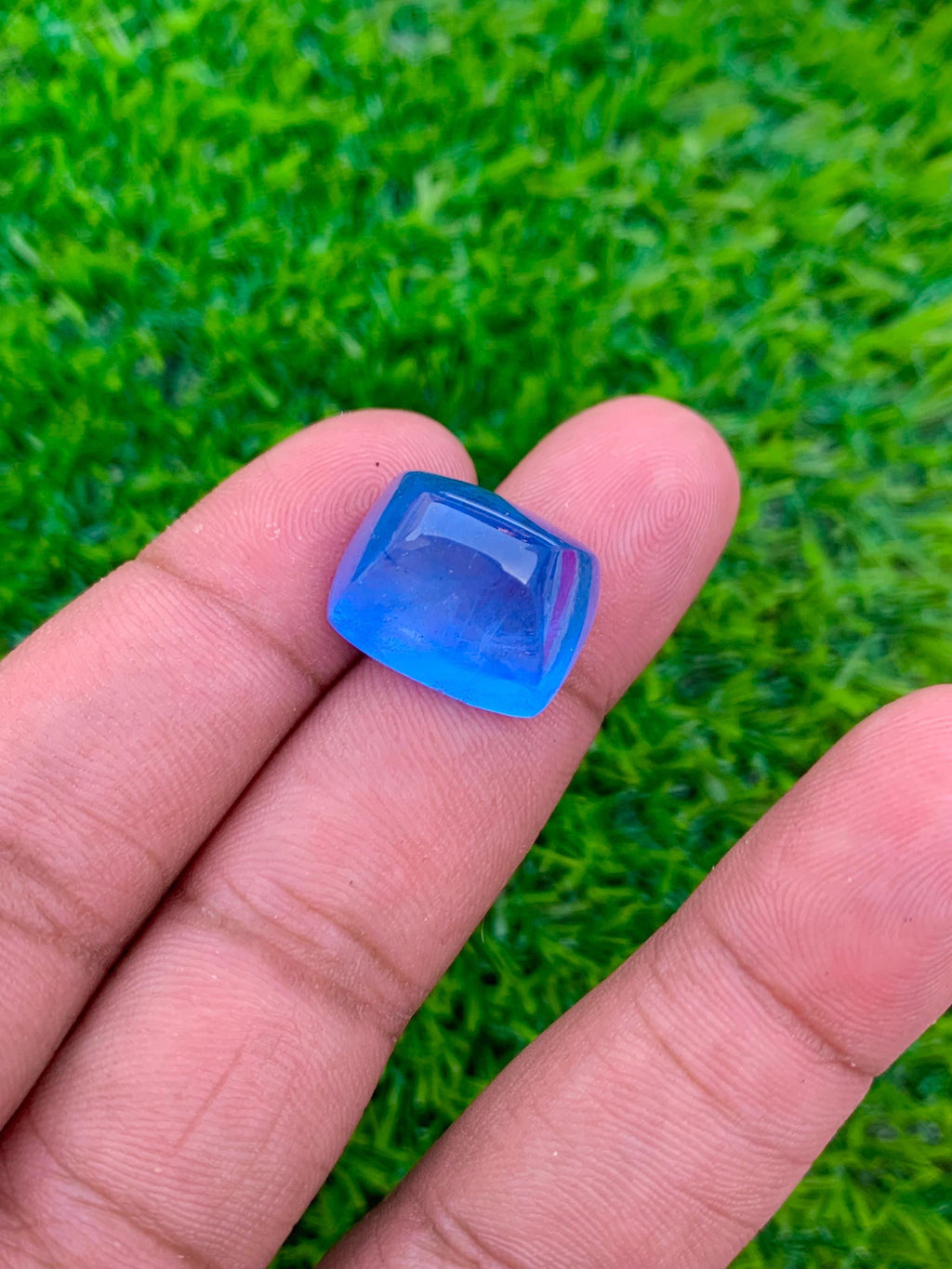 Santa Maria Aquamarine Cabochon: Deep Blue Gemstone, March Birthstone (22.65 CT)