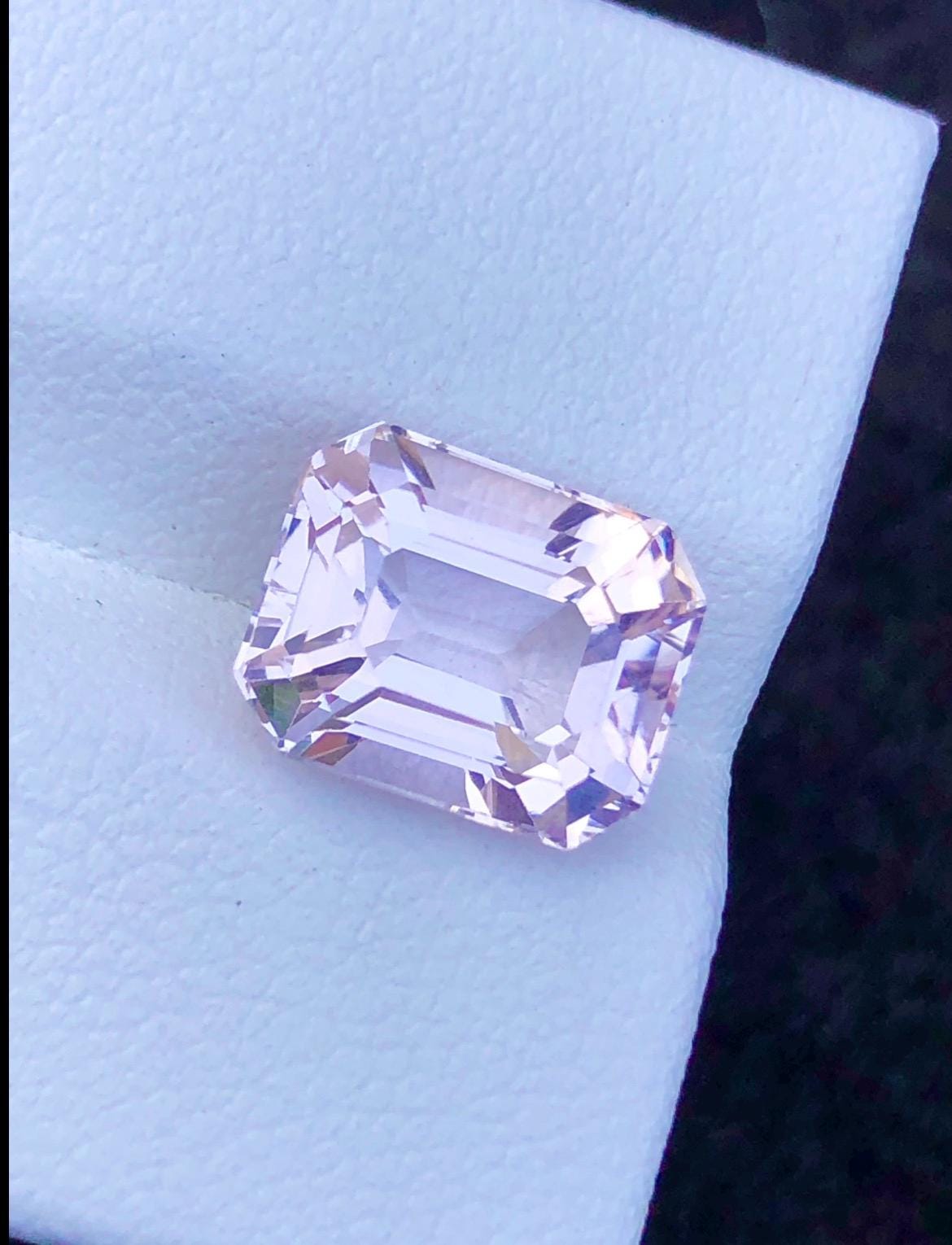 Pink Morganite 4.15ct Emerald Cut Loose Gemstone – Skardu Pakistan