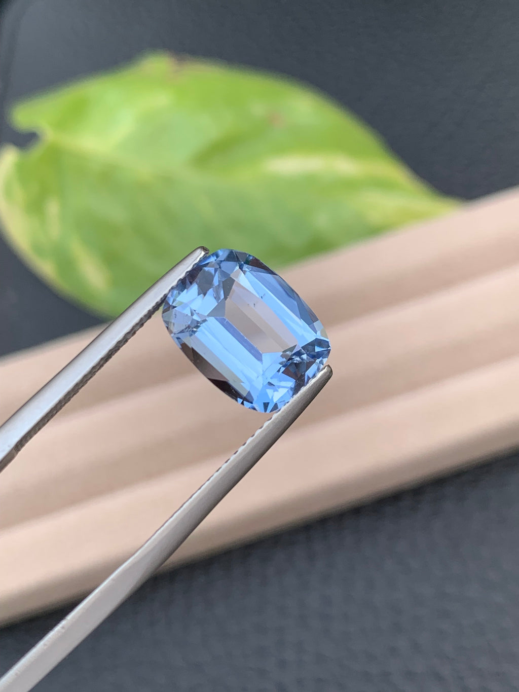 Santa Maria Aquamarine Gemstone: 4.80 CT Deep Blue Cushion Cut