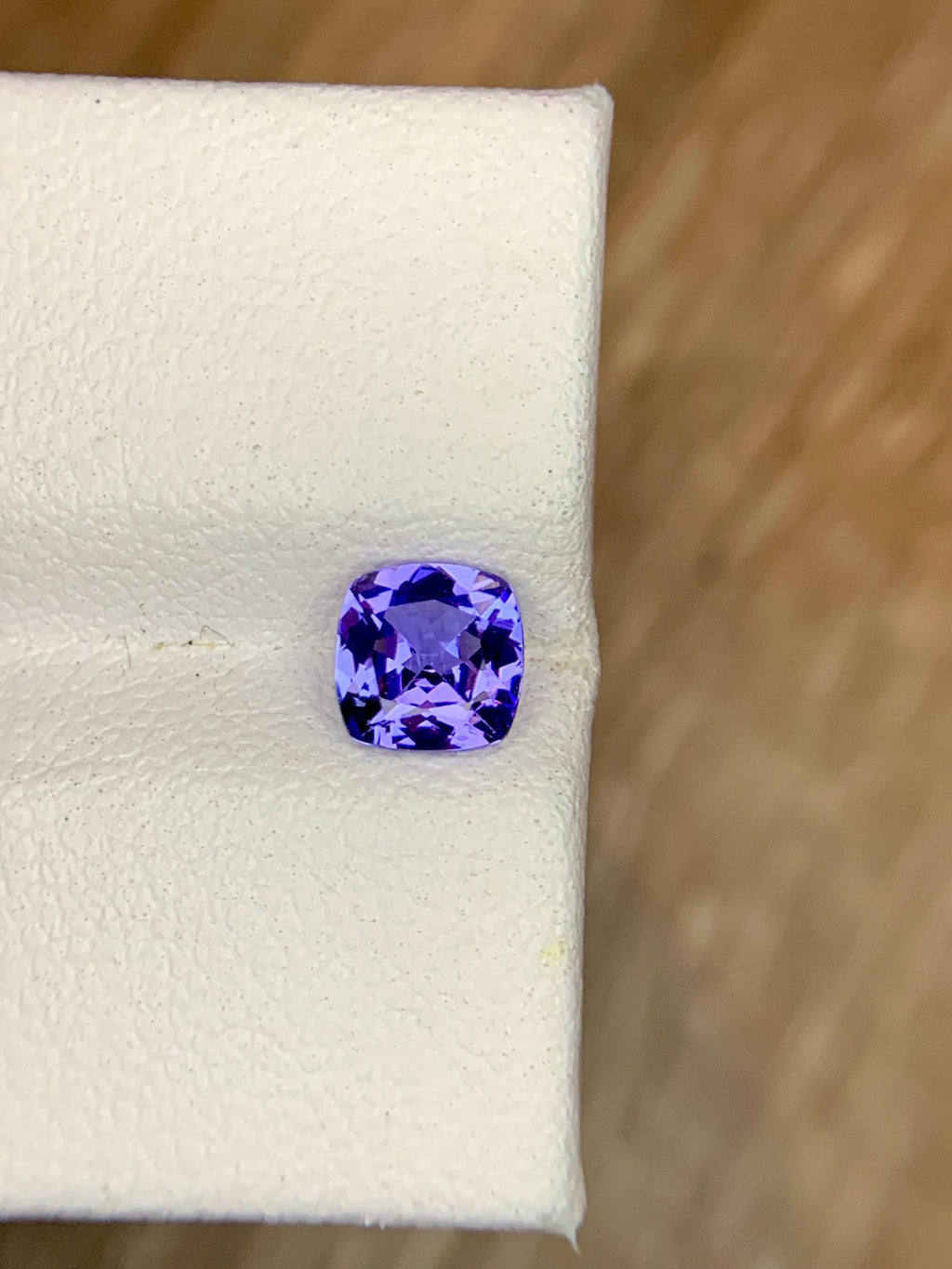 Certified 0.83 Carat Cushion Cut Tanzanite: Violet-Blue Loose Gemstone