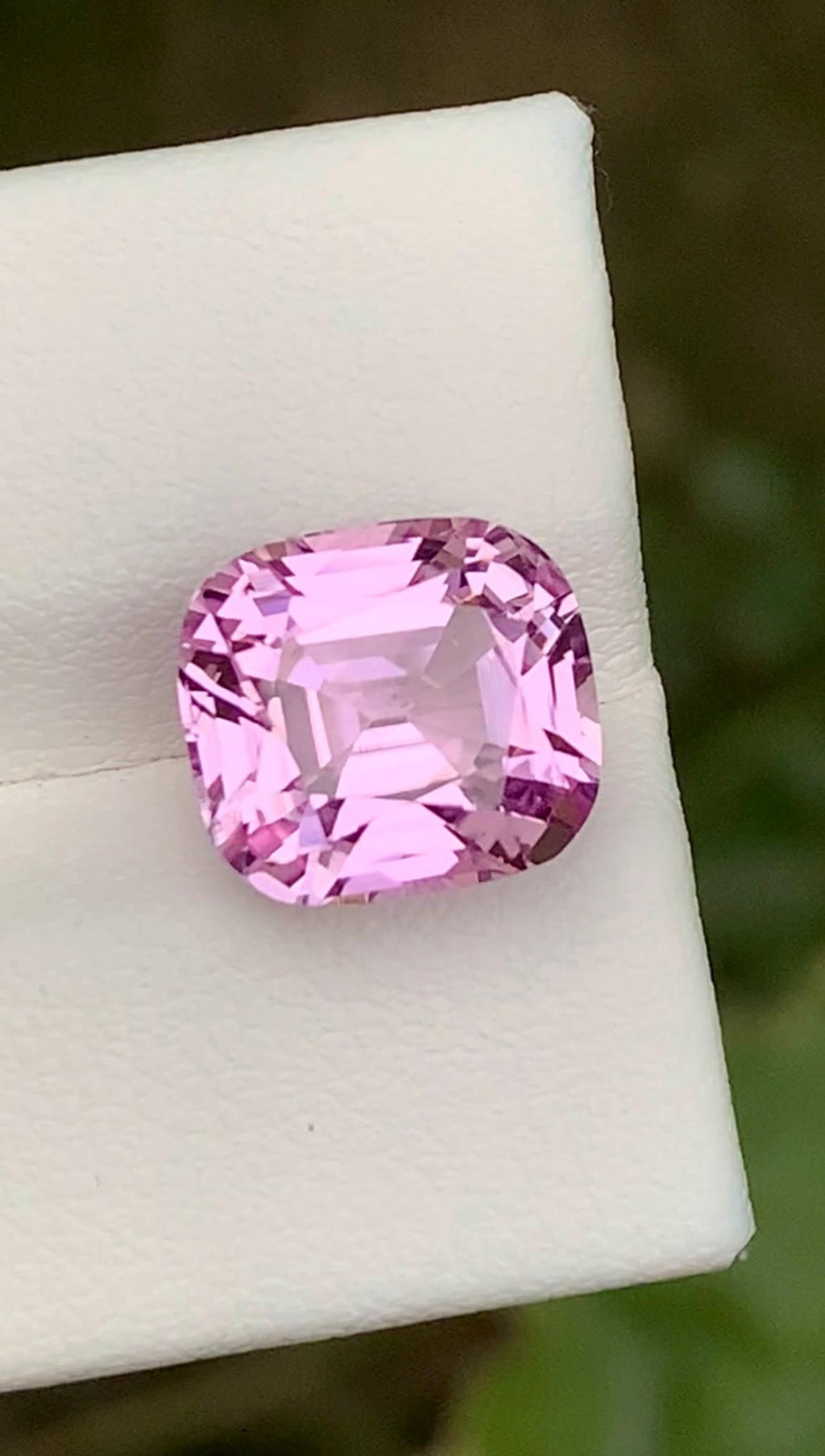 Vivid Pink Kunzite Gemstone: 7.20 CT Faceted Cushion Cut From Nuristan Afghanistan