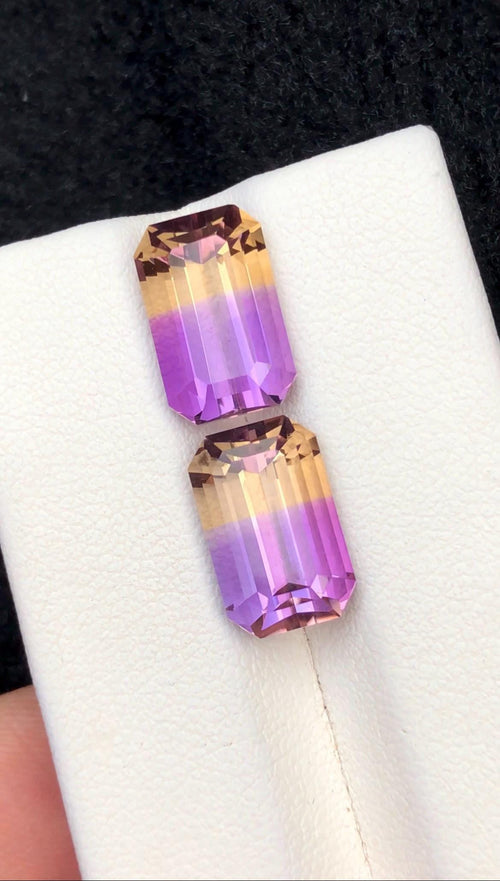 Ametrine 9.35ct Emerald Cut • Bi-Color Gemstone from Brazil