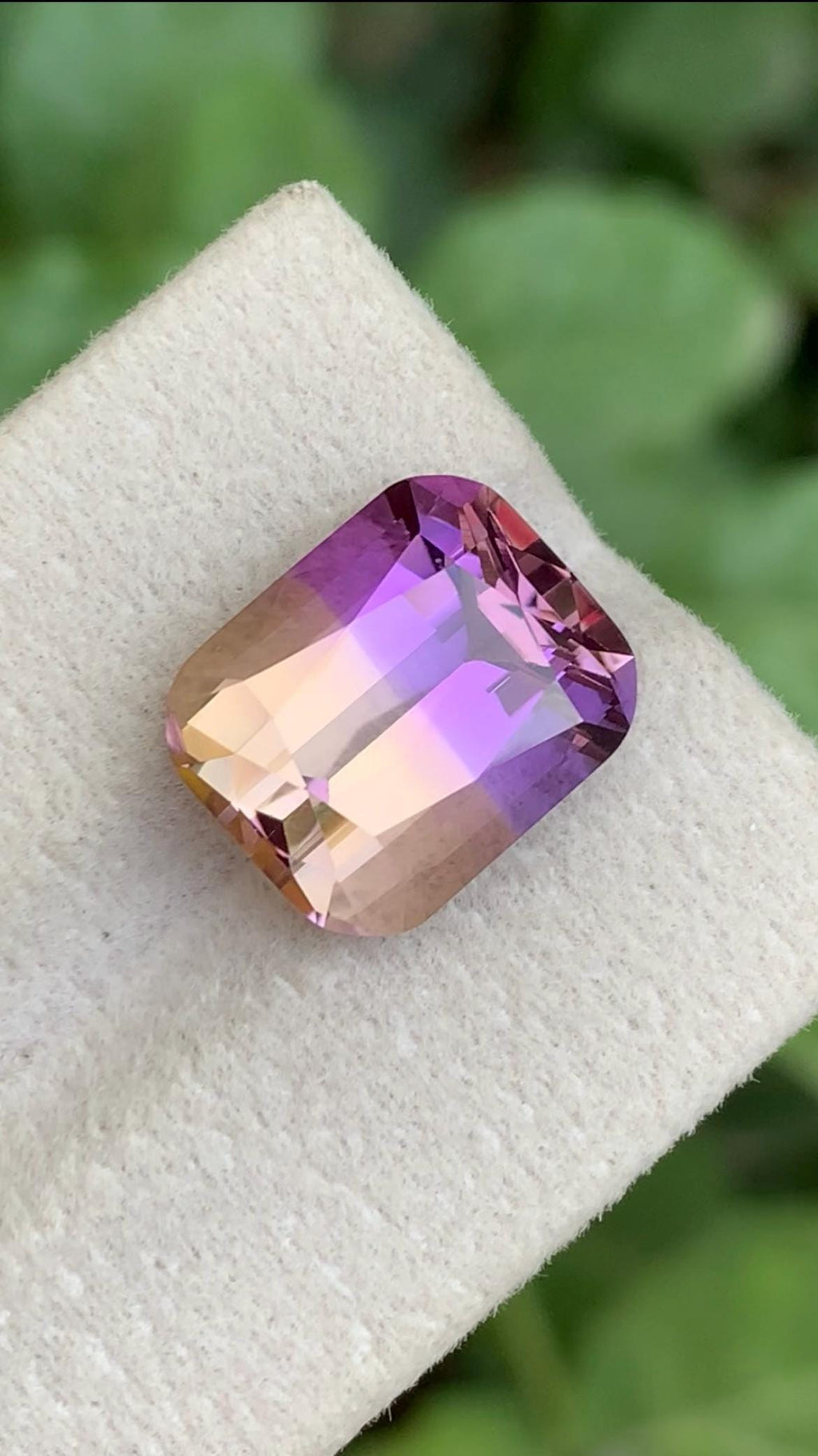 Brazilian Ametrine Gemstone – 8.60ct Cushion Cut Bi-Color Quartz