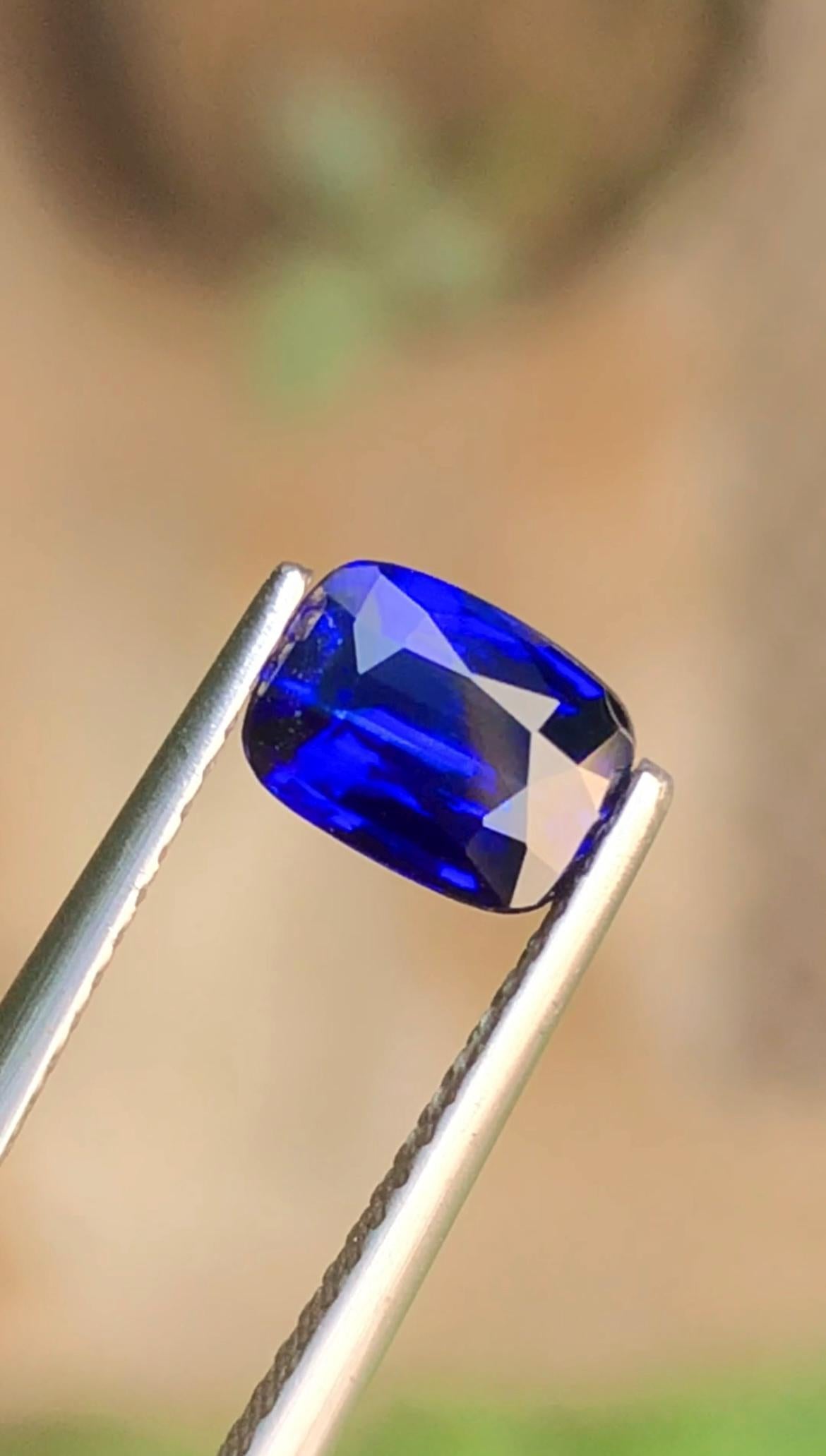 Royal Blue Sapphire 1.03ct Cushion Cut with Certificate – Madagascar Origin