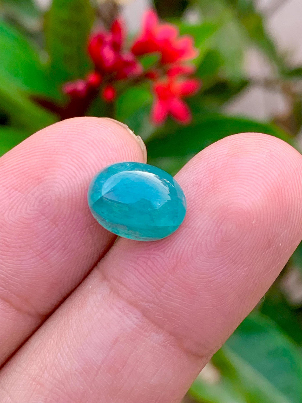 Grandidierite Gemstone Cabochon: Bluish Green, Rare Madagascar Stone, 4.55 CT