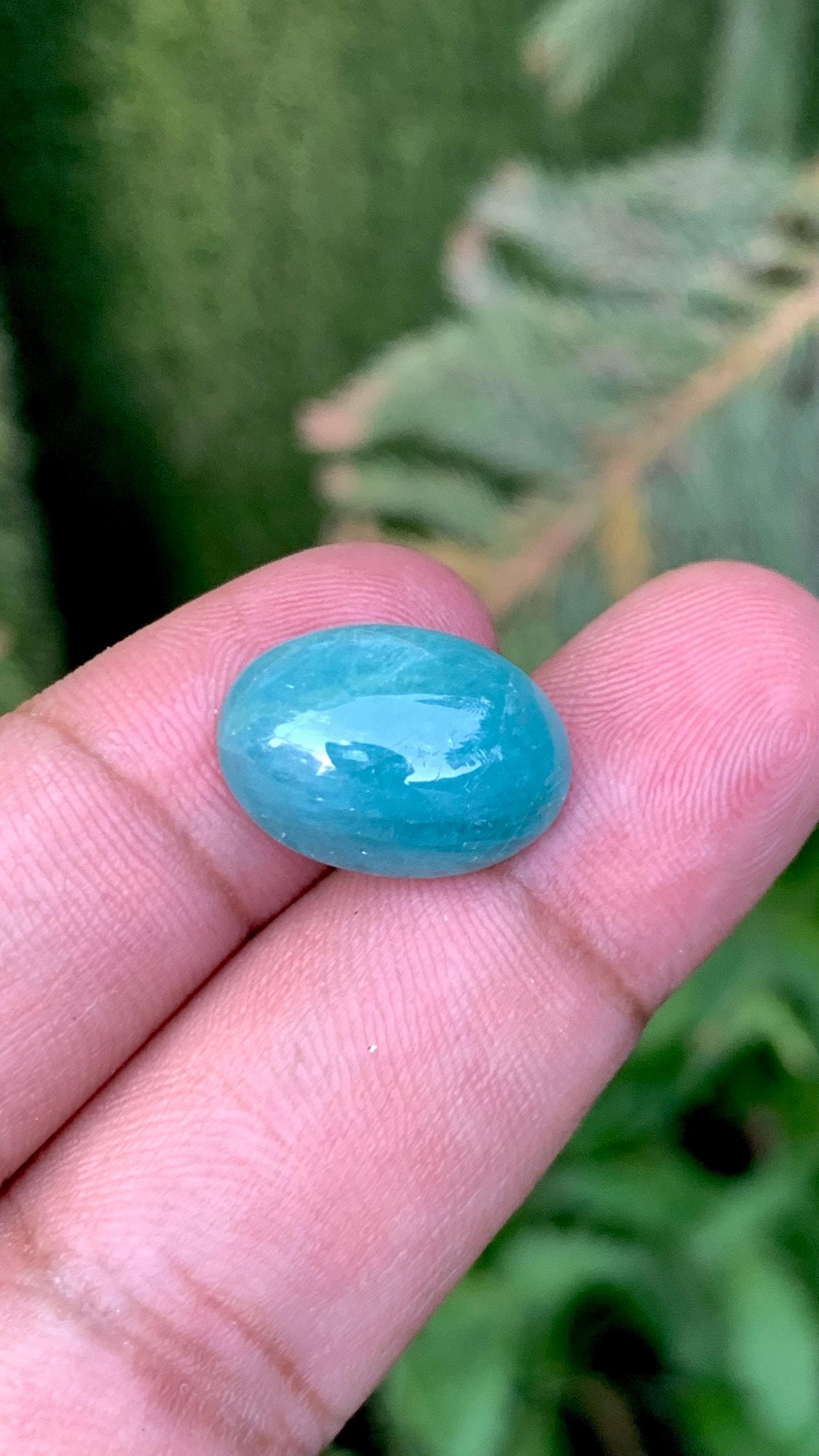 Grandidierite Gemstone Cabochon: Bluish Green, Rare Madagascar Stone, 11.50 Carats