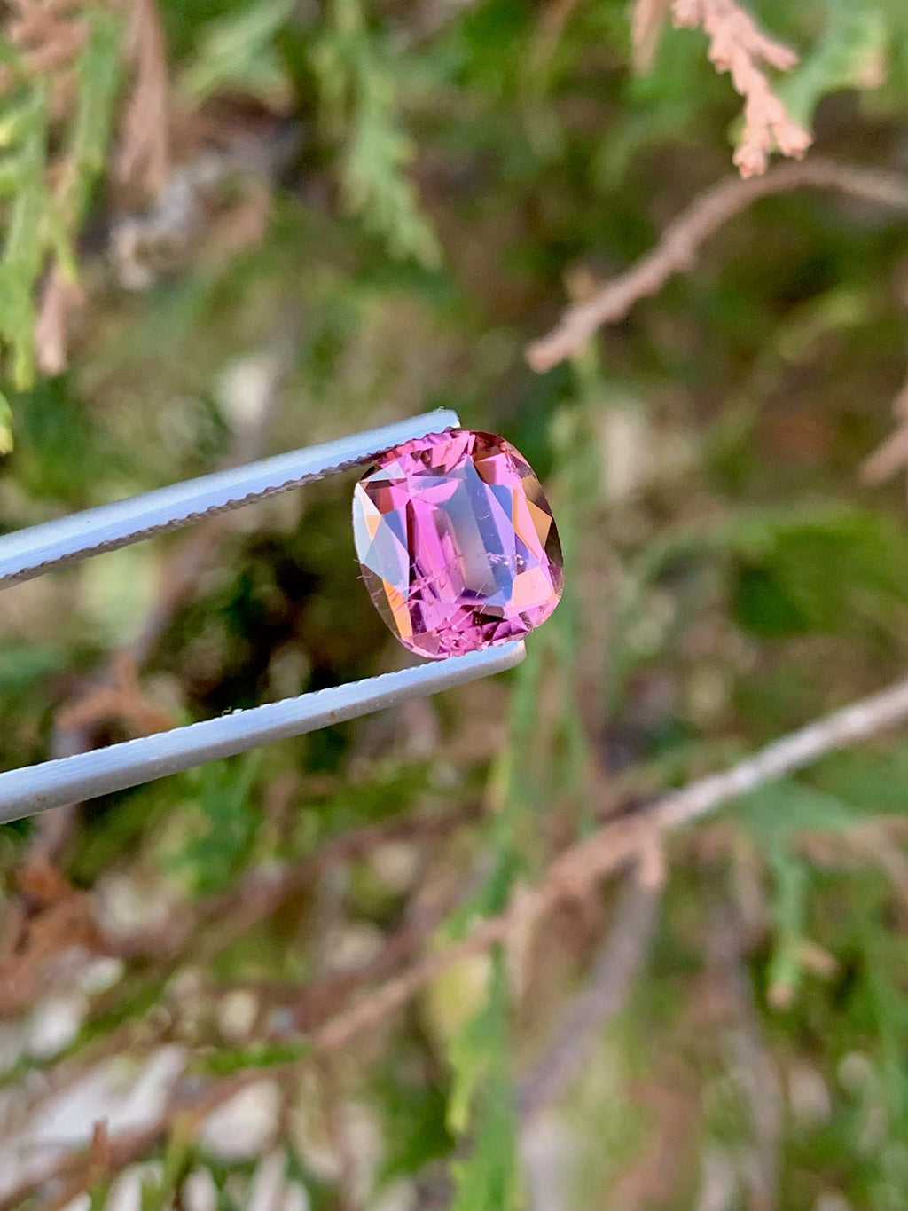 Faceted Pink Tourmaline Gemstone: Loose Cushion Cut, 3.30 CT