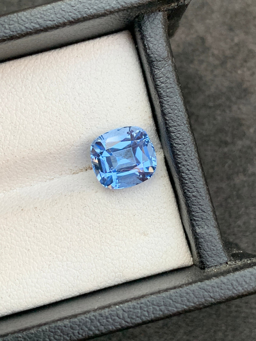 Santa Maria Blue Aquamarine Gemstone: Cushion Cut, March Birthstone (2.70 Carats)