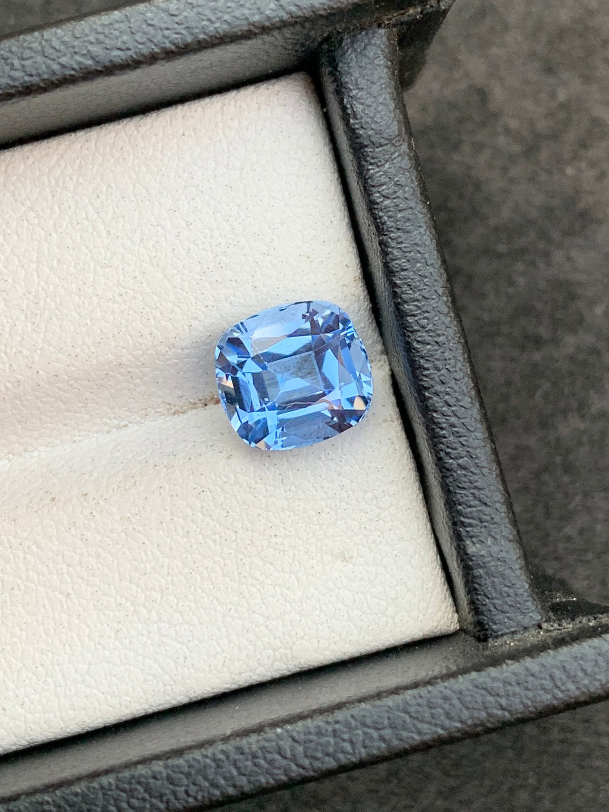 Santa Maria Blue Aquamarine Gemstone: Cushion Cut, March Birthstone (2.70 Carats)