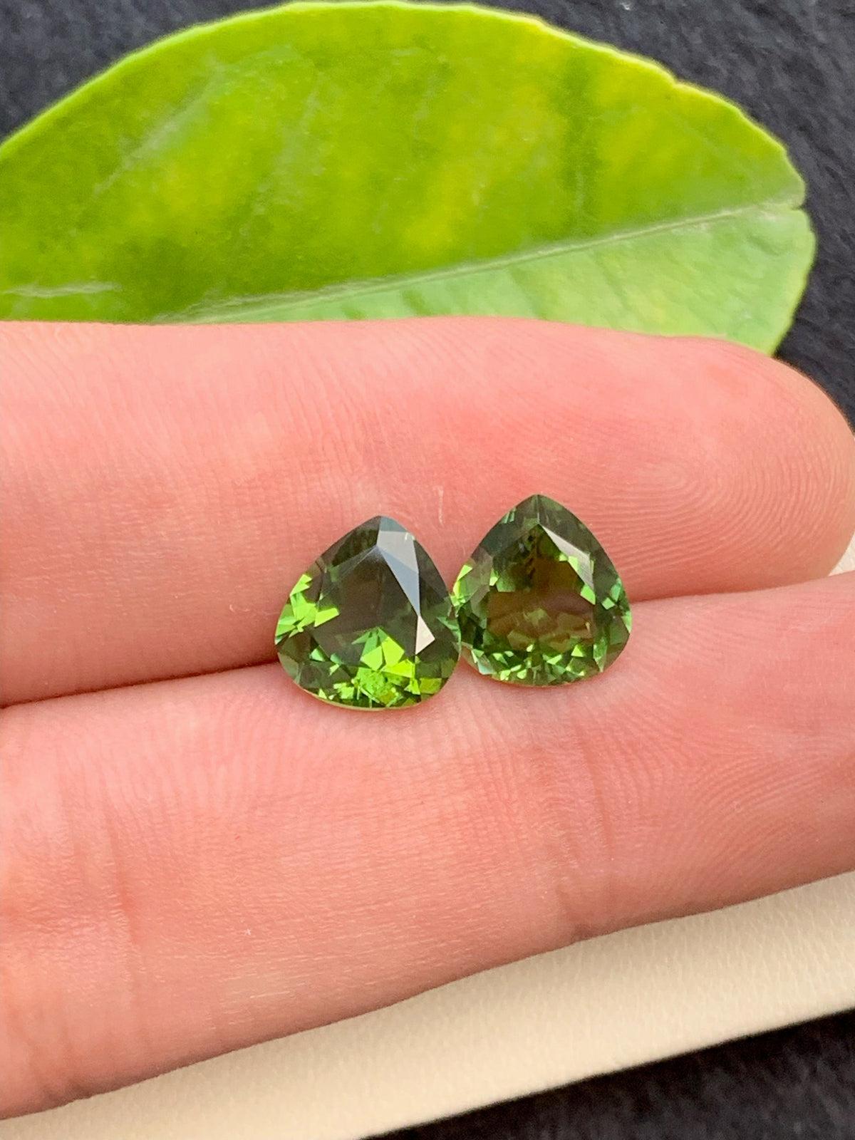 Heart shape Cut Natural Jaba Tourmaline Loose Gemstones Pair - 6.45 Carats