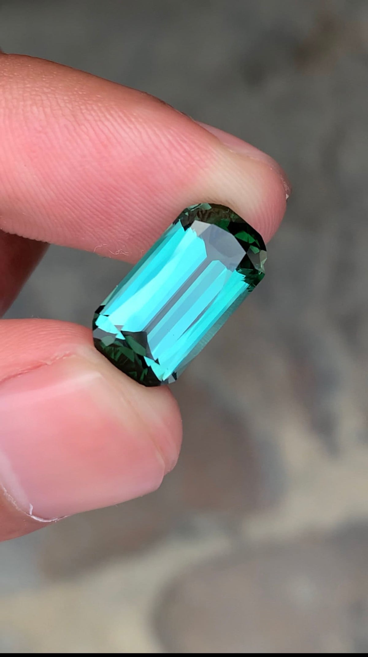 Natural Bluish Green Tourmaline Gemstone, 6.80 CT, Jaba Mine Afghanistan