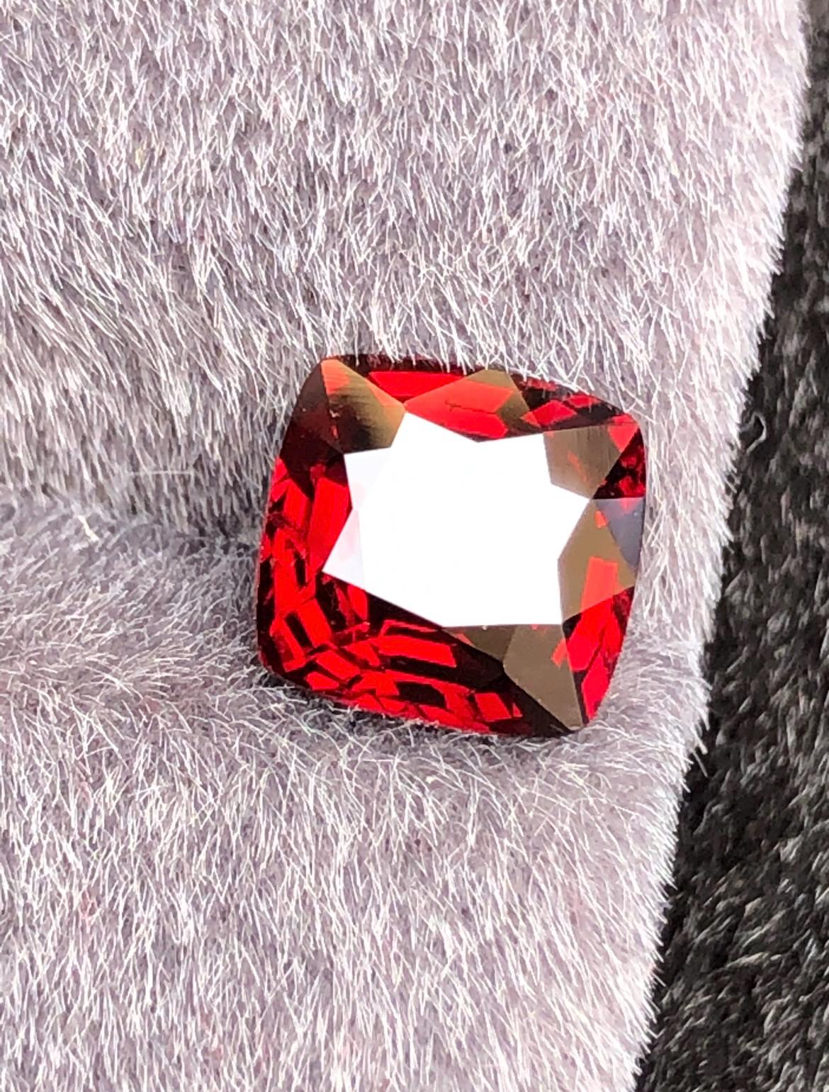 Vivid Red Spinel 2.45ct  Radiant Cushion Cut - Burma Gemstone Loose Stone