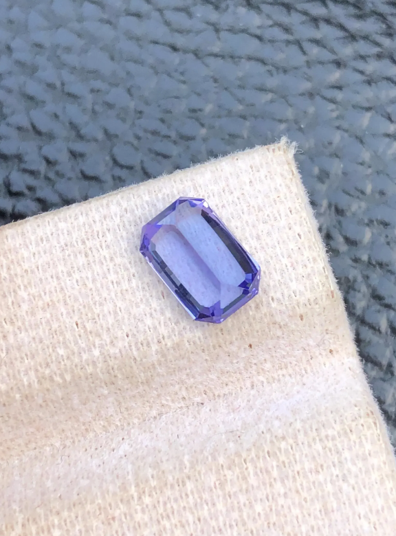 Natural blue sapphire gemstone, emerald shape blue sapphire loose gemstone, faceted sapphire gemstone, ring stone, jewelry gemstone, 1.70 CT