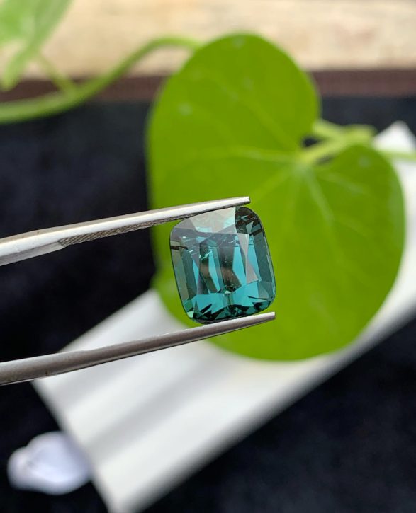 Blue Tourmaline Stone For Ring Making, Teal Tourmaline Ring Stone, Tourmaline Jewelry Making, Faceted Tourmaline Gemstone 5.95ct