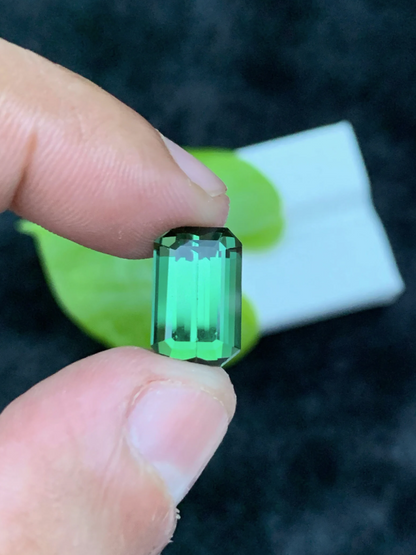 Bluish Green Tourmaline Ring Stone, Natural Tourmaline Loose Gemstone For Jewelry, Faceted Tourmaline Gemstone, Elbaite Stone, 5.90 CT