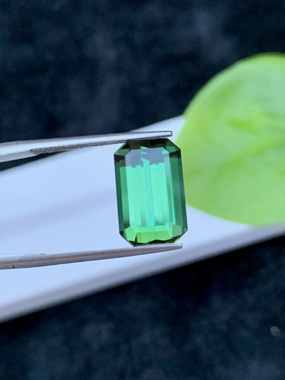 Bluish Green Tourmaline Ring Stone, Natural Tourmaline Loose Gemstone For Jewelry, Faceted Tourmaline Gemstone, Elbaite Stone, 5.90 CT