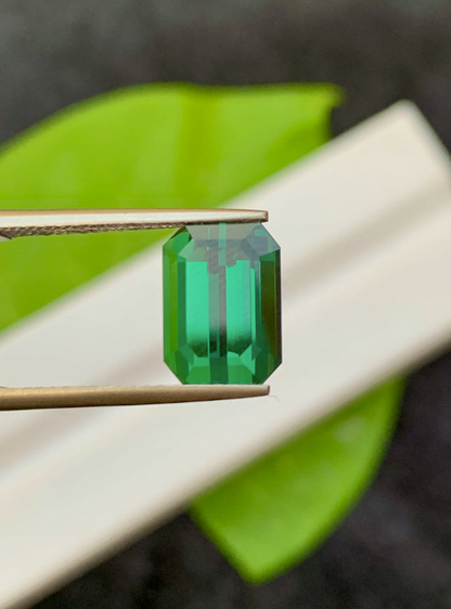 Forest Green Tourmaline, Emerald Cut Tourmaline Gemstones, Natural Tourmaline Fine Cut Stone, Jewelry Size Tourmaline, 3.95 CT