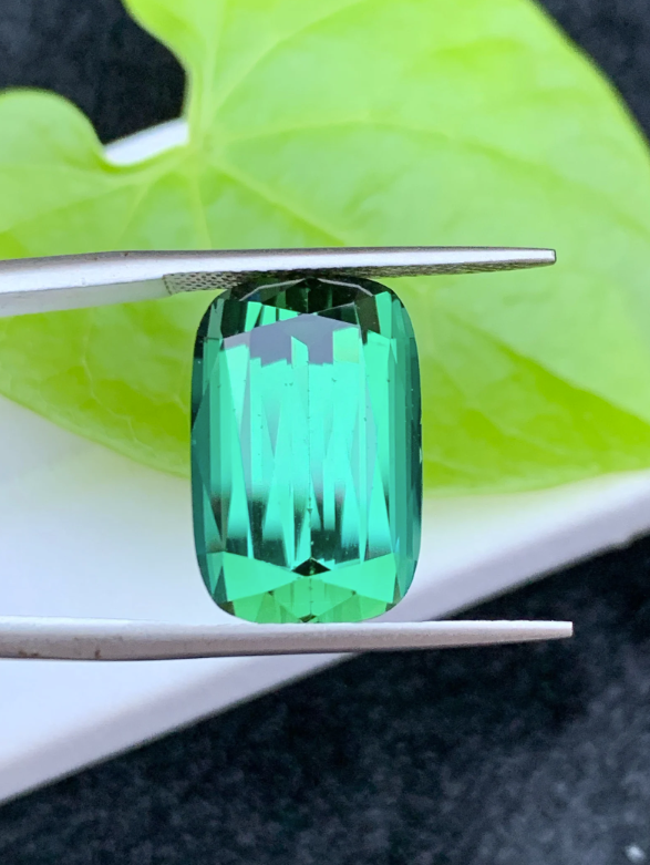 Loose Tourmaline Natural Gemstone For Jewelry, Faceted Tourmaline Ring Stone, Bluish Green Tourmaline Gemstone Flawless Tourmaline, 13.50 CT