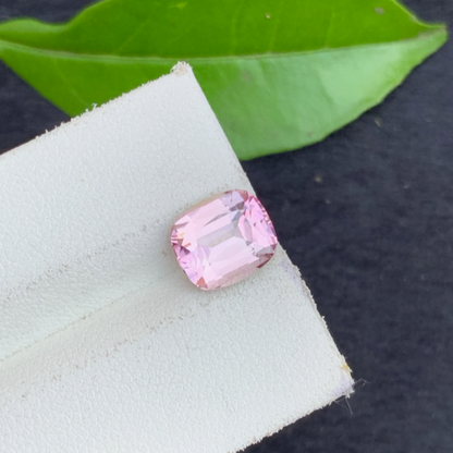 Baby Pink Tourmaline Gemstone For Ring Making , Cushion Cut Jewelry Size Faceted Tourmaline Stone , 2.85 CT