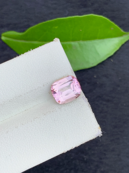 Baby Pink Tourmaline Gemstone For Ring Making , Cushion Cut Jewelry Size Faceted Tourmaline Stone , 2.85 CT