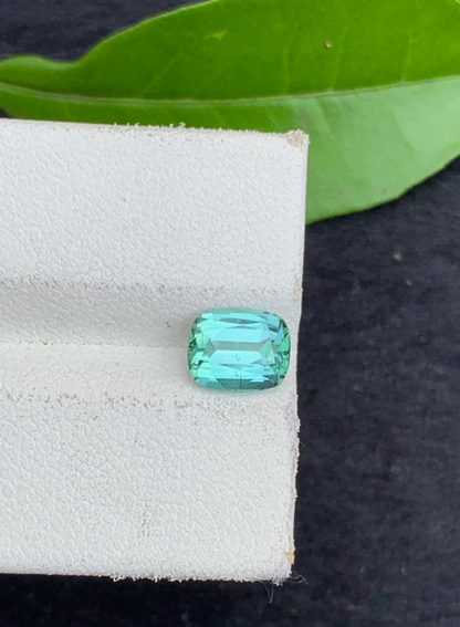 Bluish Green Tourmaline Gemstone For Sale , Cushion Cut Blue Green Tourmaline , 07| 6| 4.5 MM