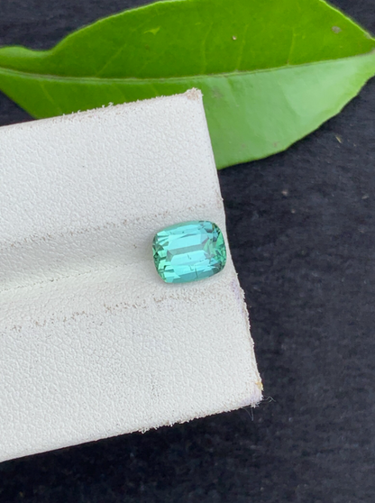 Bluish Green Tourmaline Gemstone For Sale , Cushion Cut Blue Green Tourmaline , 07| 6| 4.5 MM