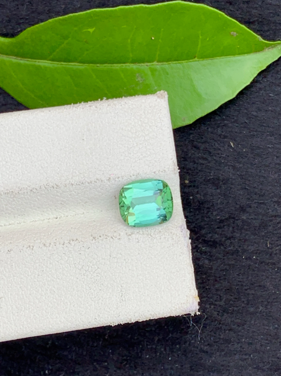 Bluish Green Tourmaline Gemstone For Sale , Cushion Cut Blue Green Tourmaline , 08| 6.5| 05 MM