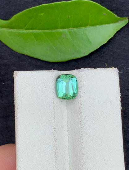 Bluish Green Tourmaline Gemstone For Sale , Cushion Cut Blue Green Tourmaline , 08| 6.5| 05 MM