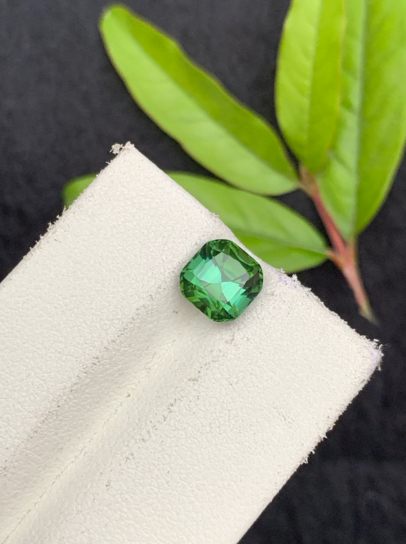 Natural Blue Green Tourmaline Gemstone For Sale , Fancy Cushion Shape Tourmaline For Jewelry ,07 | 07 | 06 MM