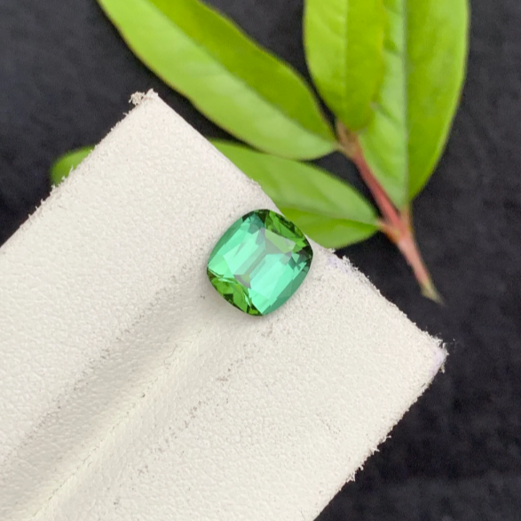 Bluish Green Tourmaline Gemstone For Sale , Cushion Cut Blue Green Tourmaline , 08| 07| 05 MM