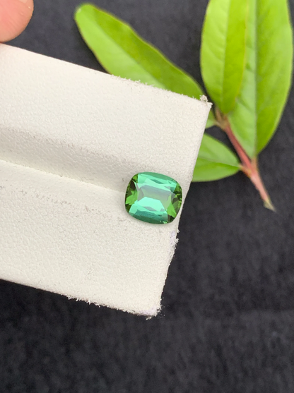 Bluish Green Tourmaline Gemstone For Sale , Cushion Cut Blue Green Tourmaline , 08| 07| 05 MM