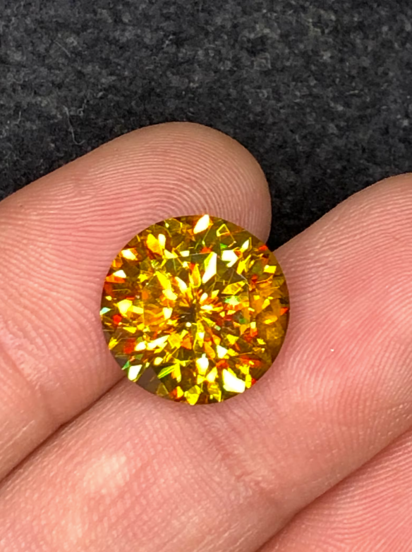 Full Fire Sphene Loose Gemstone, Natural Sphene Gemstone For Engagement Ring, August Birthstone, Natural Titanite Stone, 4.20 ct