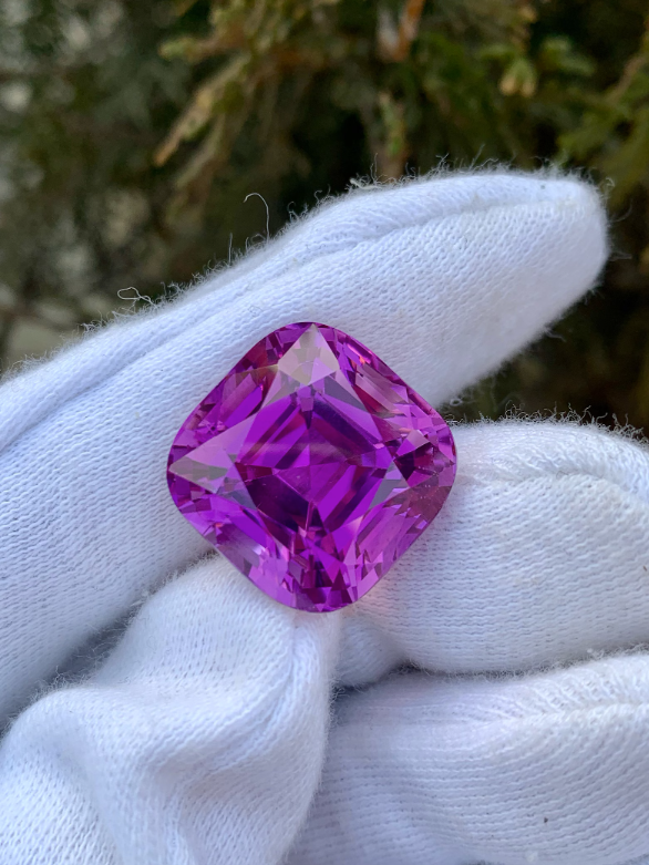 Purplish Pink Kunzite Faceted Gemstone for Ring Making, Natural Kunzite Ring Stone, Loose Kunzite Gemstone, Kunzite Loose Gemstone, 49 CT