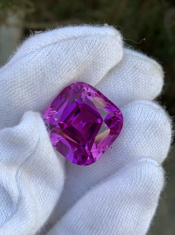 Purplish Pink Kunzite Faceted Gemstone for Ring Making, Natural Kunzite Ring Stone, Loose Kunzite Gemstone, Kunzite Loose Gemstone, 49 CT