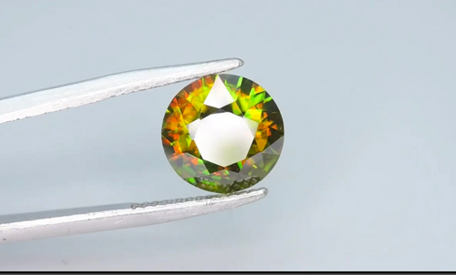 5 Carat Natural Chrome Sphene – Nugget Green AAA Color with Full Fire